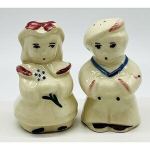 Shawnee Pottery Sailor Boy Little Bo Peep‎ Salt Pepper Shakers 3 Inch Vintage